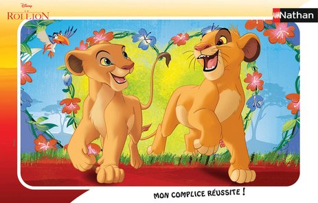 Puzzle Cadre 15 pièces Le Roi Lion Simba et Nala Nathan