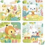 4 puzzles en bois évolutifs Janod