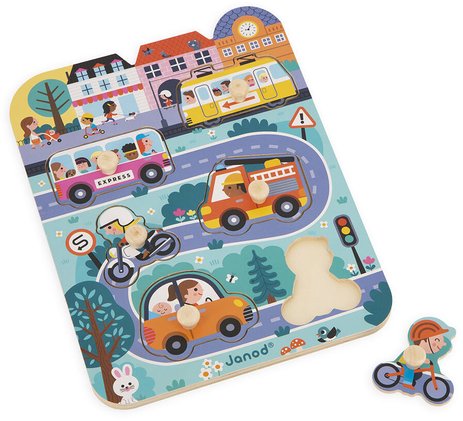 Puzzle Dans la ville Janod, 6 pièces