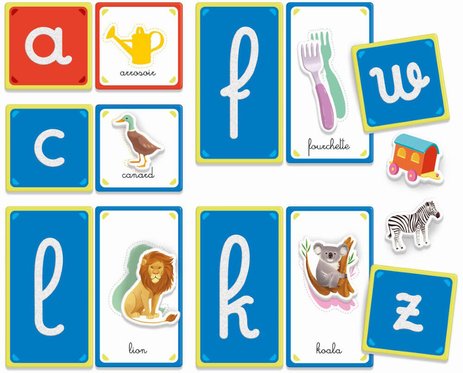 Lettres tactiles rugueuses Montessori Clementoni