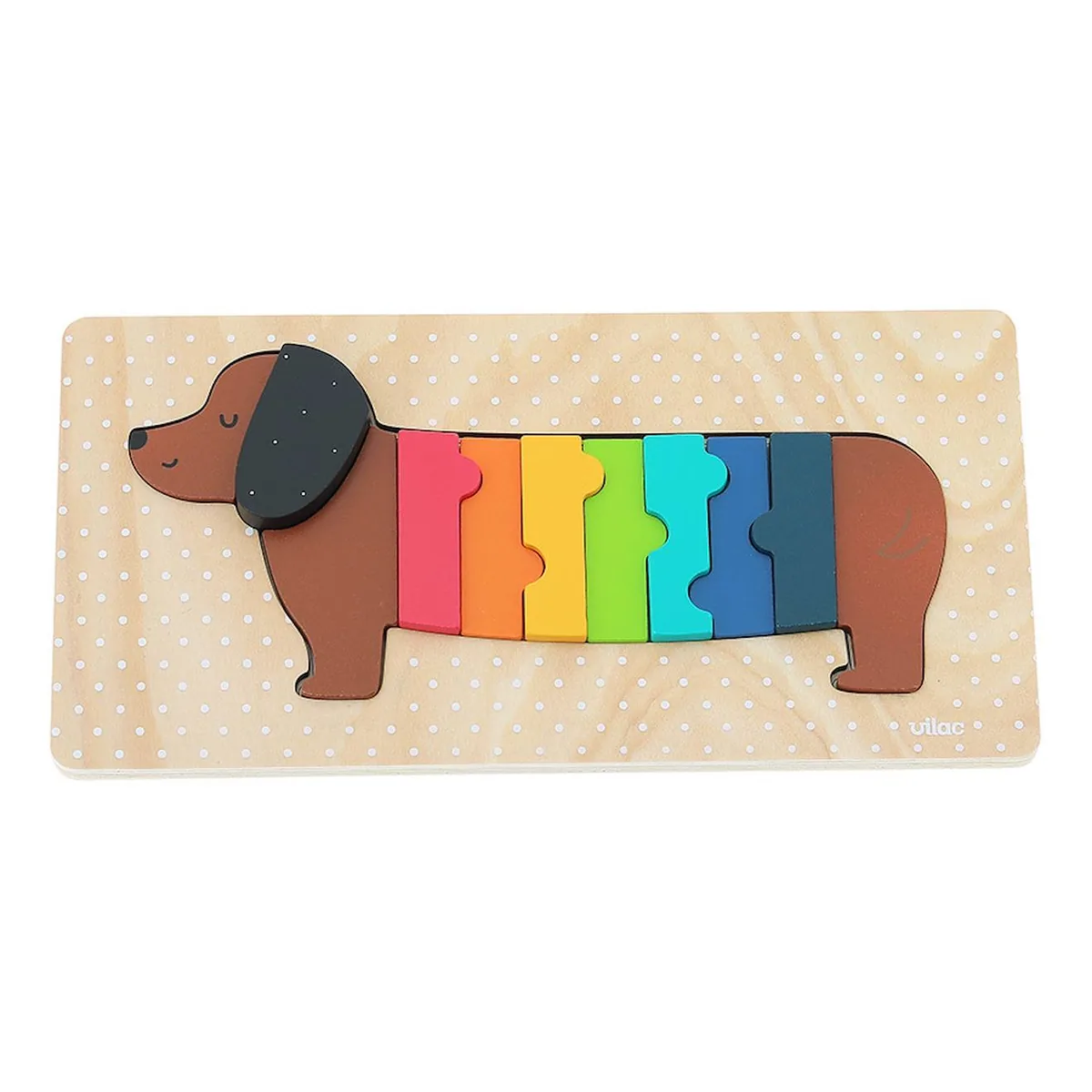 Puzzle d'encastrement en volume Chien Vilac pour enfant de 2 ans