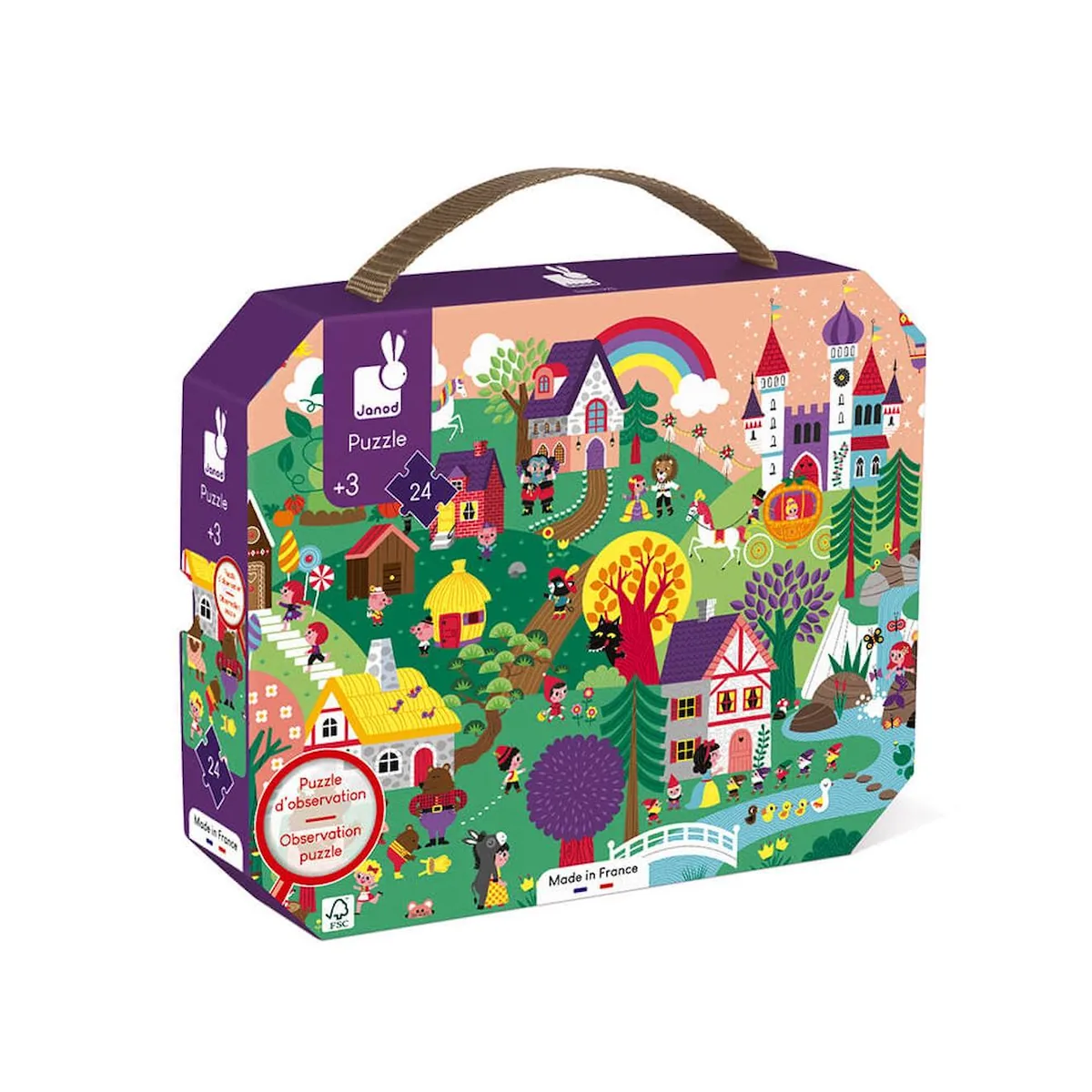 Puzzle d’observation Contes Janod de 24 pièces pour enfant de 3 ans