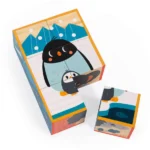 Six cubes en bois animaux Janod