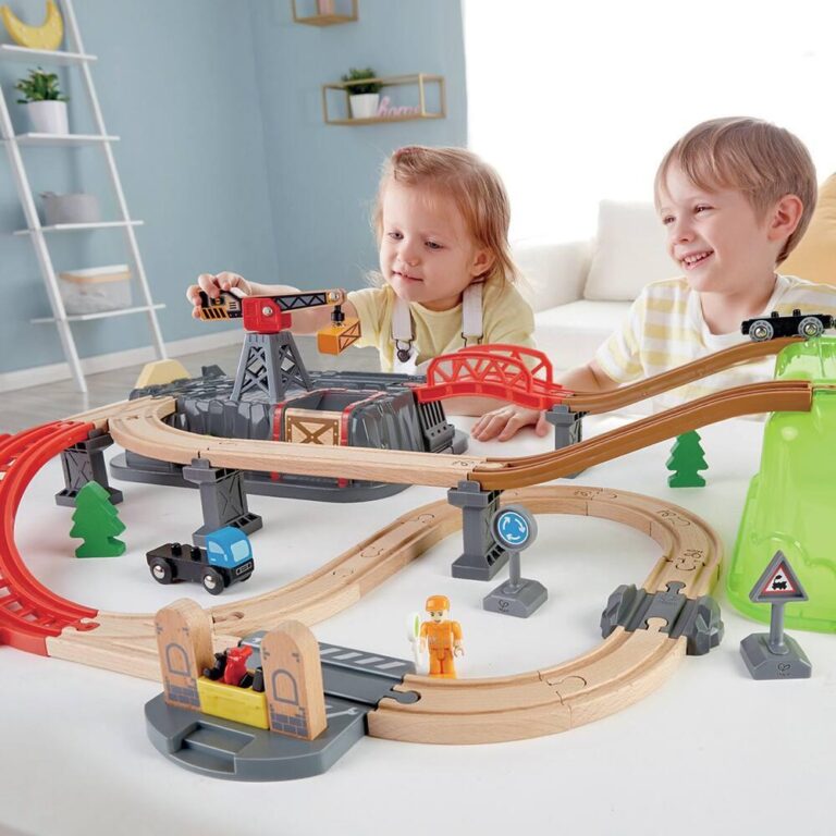Set de construction circuit de train Hape, 50 pièces
