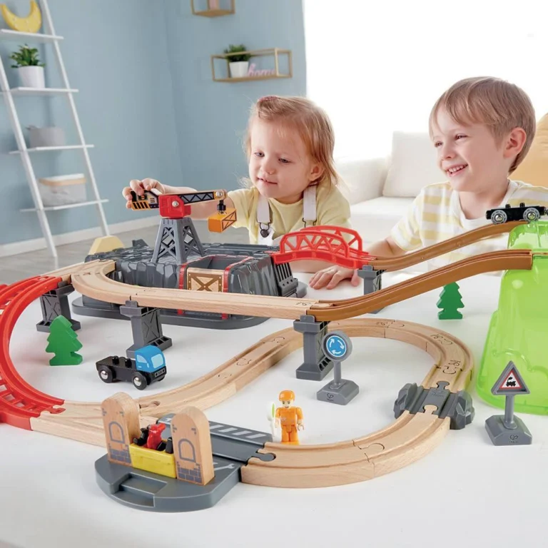 Set de construction circuit de train Hape, 50 pièces