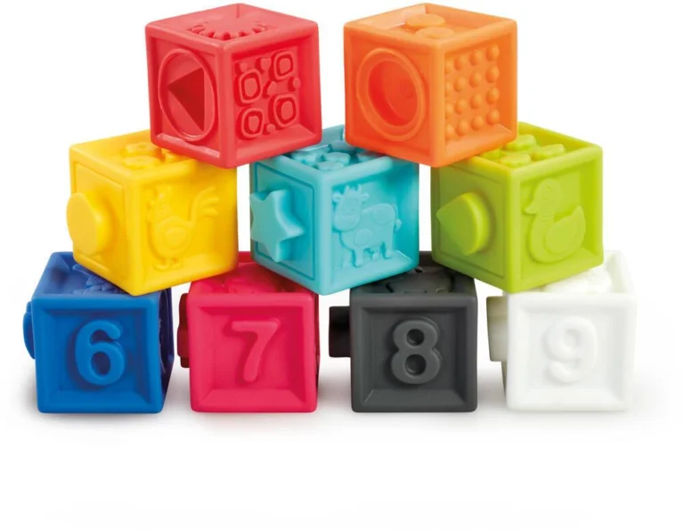 Blocs empilables souples Sidj, 9 cubes à assembler