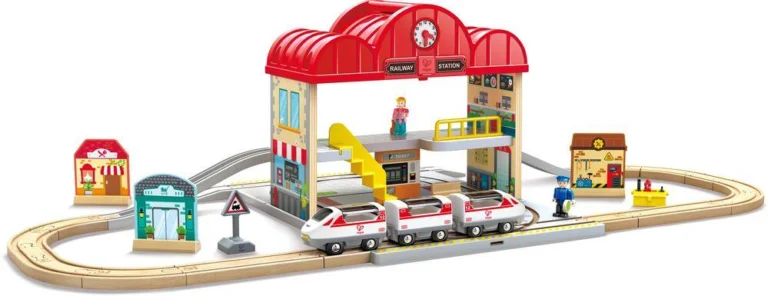 Coffret circuit de train portable Hape