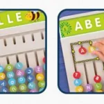 Montessori Compose-mots Lisciani, tableau de lettres Ă glisser