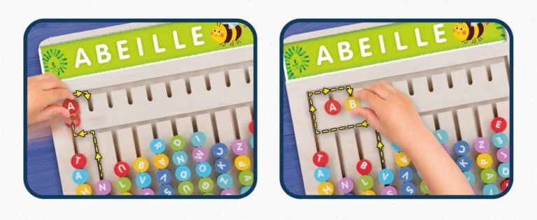 Montessori Compose-mots Lisciani, tableau de lettres Ă glisser