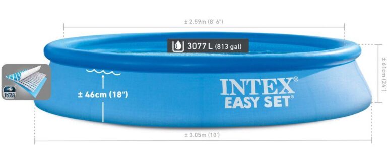 Piscine gonflable Intex Easy Set 3,05 m avec filtration
