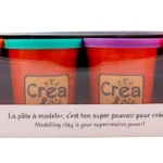 4 pots de pâte à modeler couleurs vives Créa & Cie