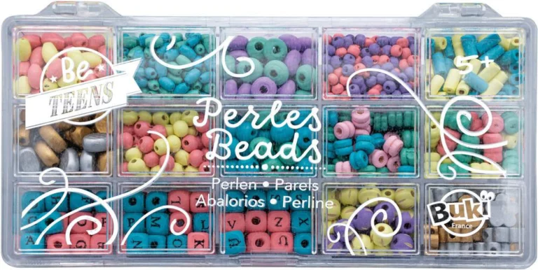 Boîte de perles en bois 13 styles Buki