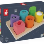 Puzzle 6 cubes sensoriels Janod, bois certifié FSC