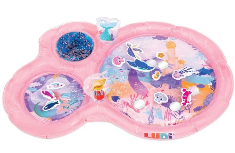 Tapis d&rsquo;eau XXL Ludi, décor sirène, 94 x 63 cm