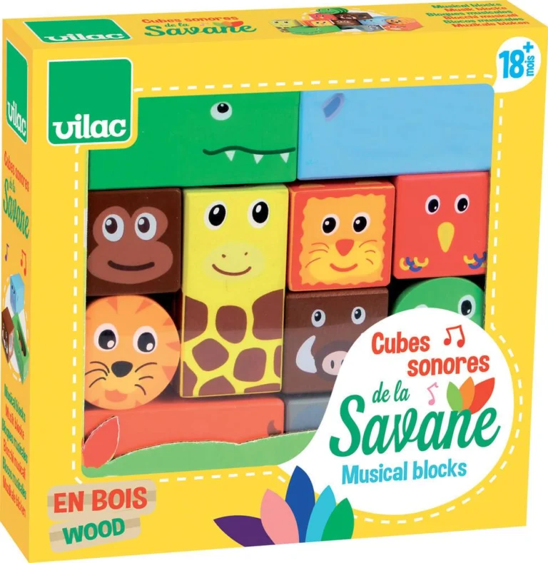 Onze cubes sonores de la savane Vilac