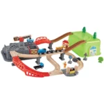 Set de construction circuit de train Hape, 50 pièces