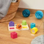 Puzzle 6 cubes sensoriels Janod, bois certifié FSC