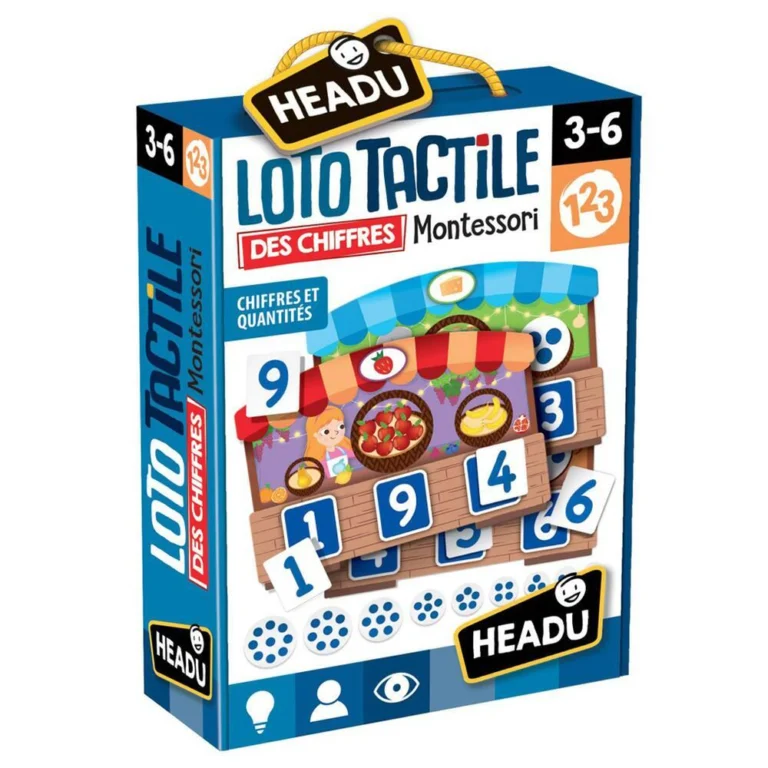 Loto tactile des chiffres Headu Montessori