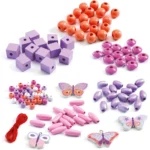 Coffret perles en bois Papillons Djeco