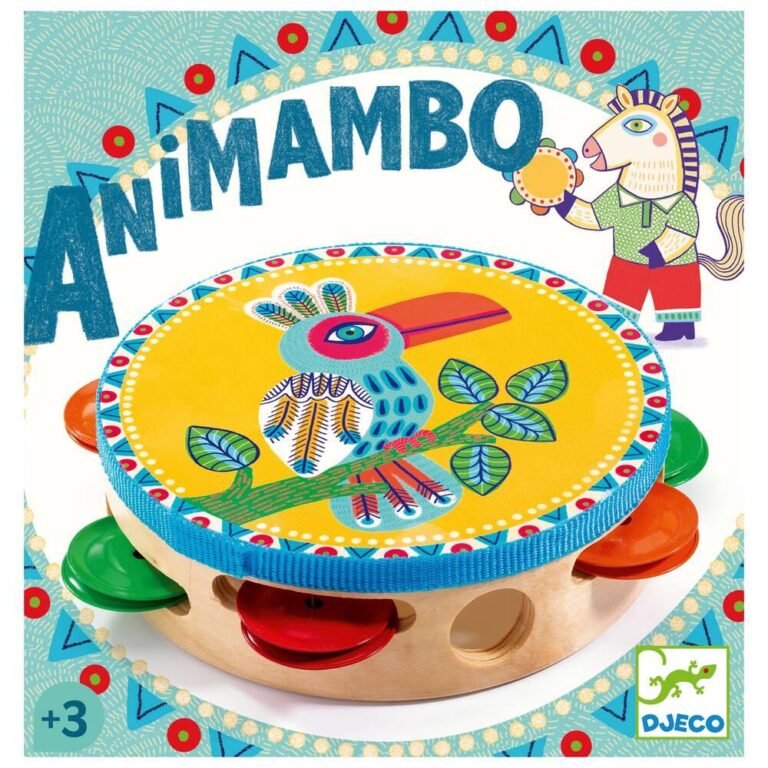 Tambourin en bois Djeco Animambo