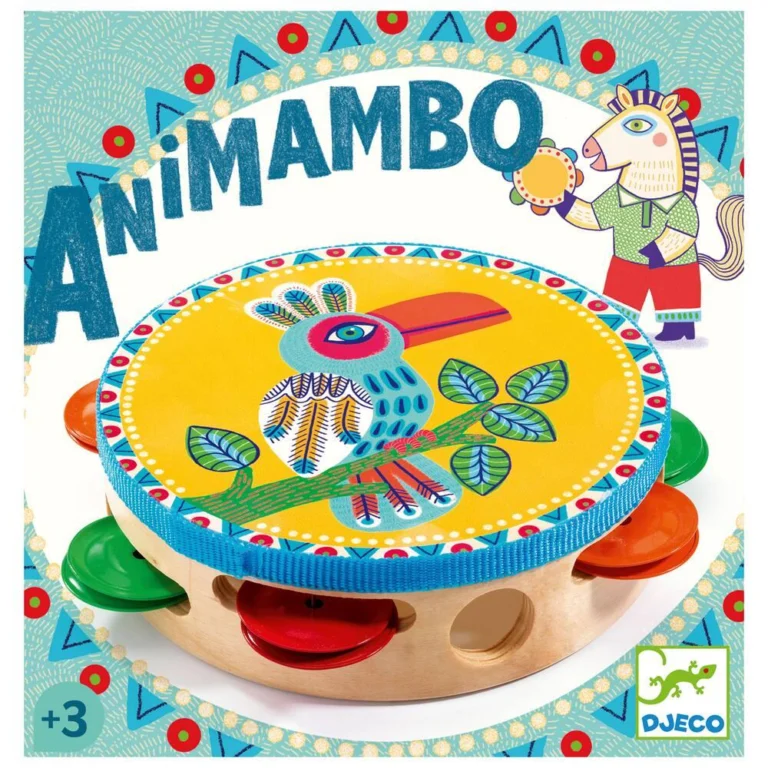 Tambourin en bois Djeco Animambo