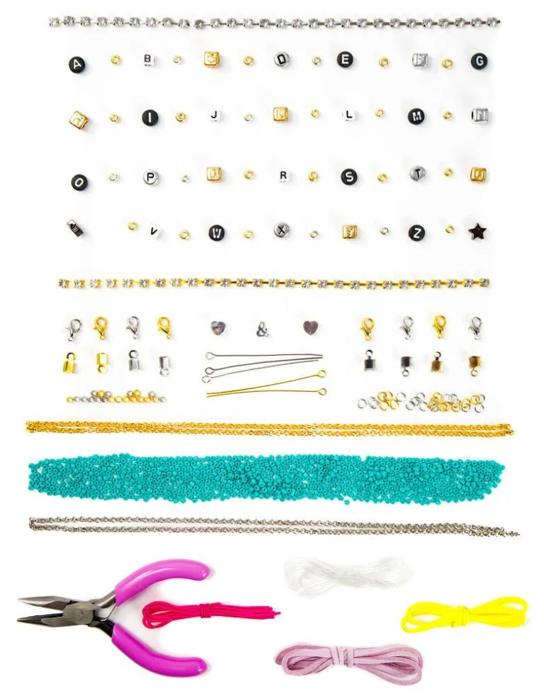 Kit bijoux perles alphabet Sidj