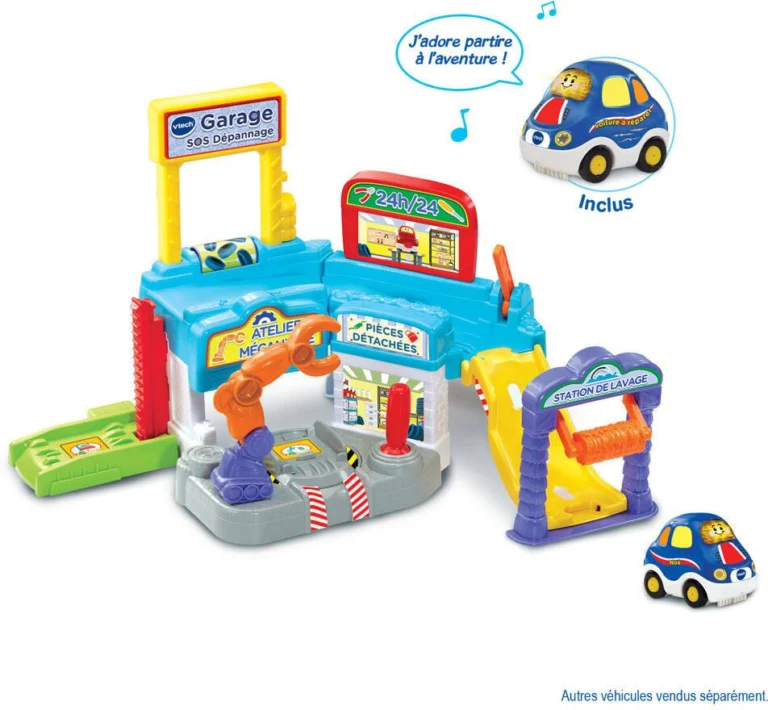 Garage SOS Dépannage Tut Tut Bolides VTech avec la voiture Noé