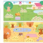 Stickers épais repositionnables Janod, forêt et ferme