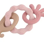 Anneau de Dentition Silicone Animaux Marins Rose MGM