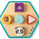 Cinq cubes d&rsquo;éveil en bois Okoia