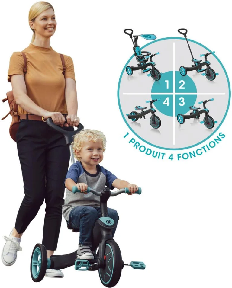 Tricycle évolutif Globber Explorer 4 en 1, vert menthe