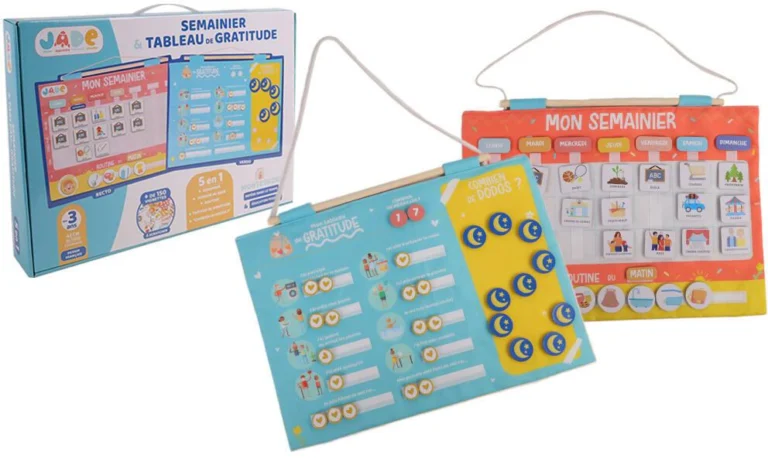 Calendrier semainier et gratitude Jade Montessori