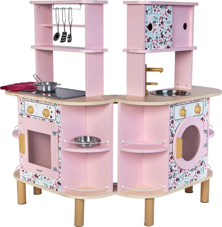 Cuisine Twist en bois Janod, recto-verso et extensible
