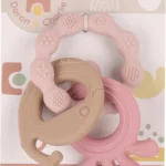 Anneau de Dentition Silicone Animaux Marins Rose MGM