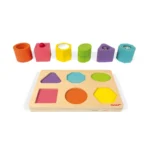 Puzzle 6 cubes sensoriels Janod, bois certifié FSC